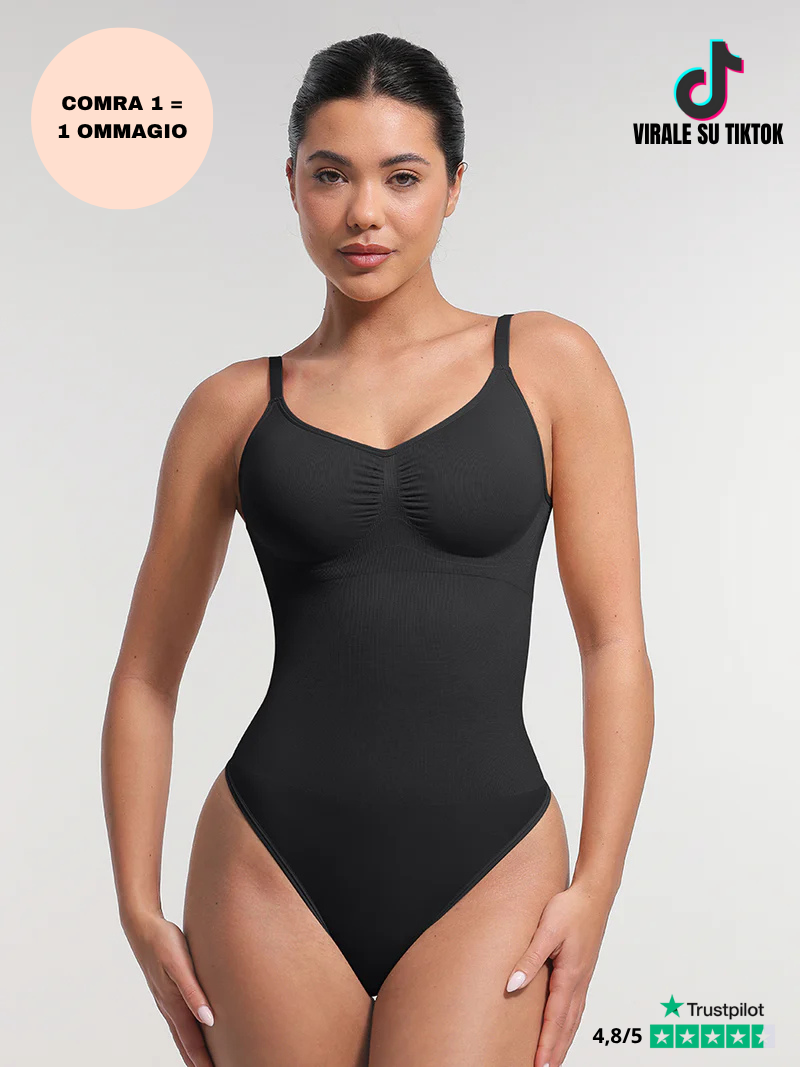 AMAREA: Body perizoma con reggiseno imbottito modellante